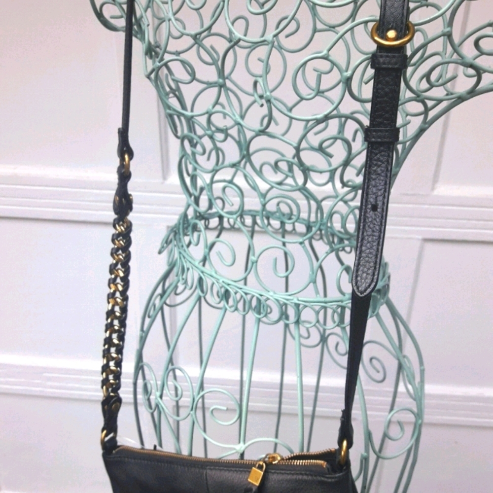 Genuine Leather Crossbody Bag Vintage Designer Purse Soft Pebbled Leather Long - Picture 6 of 16